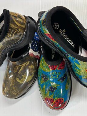 Two for One Price!!! Sloggers Waterproof Rain Shoes - Camo & Mid Summer Blue